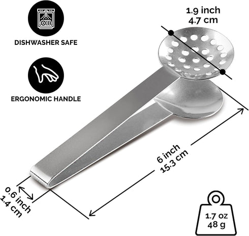 Orblue Stainless Steel Tea-long-handled-strainers 1-Pack...