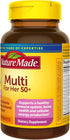 Nature Made Multivitamin For Her 50+ with No Iron, Womens Multivitamin for Daily Nutritional Support, Multivitamin for Women, 90 Tablets, 90 Day S...