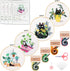 Santune 4pcs Embroidery Kit with Cat and Plant Patterns, Instructions for Beginners Cross Stitch Kits for Adults,2 Embroidery Hoops,Color Threads ...