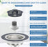 Kitchen Sink Drain Strainer, 3-in-1 304 Stainless Steel Sink Drain Stopper with Strainer Basket, Pop Up Anti-Clogging Odor Filter for 3-1/2 Inch S...