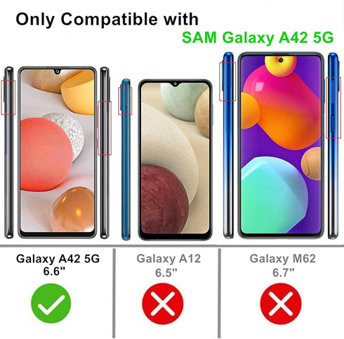 for Galaxy A42 5G Case: Slim Flexible TPU for Girls Women Airbag Bumper Shock Absorption Rubber Soft Silicone Case Cover Fit for Samsung Galaxy A4...