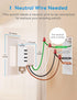 meross Smart Light Switch, Compatible with Alexa, Google Assistant and SmartThings, Single Pole WiFi Wall Switch, Needs Neutral Wire, Remote Contr...