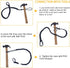 3 Pack Retractable Tool Lanyard, Safety Fall Protection Tools Leash with Aluminum Screw Lock Carabiner Clip and Adjustable Loop End, Tough Scaffol...