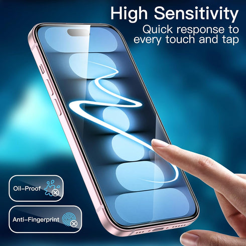 JETech Screen Protector for iPhone 15 6.1-Inch, Tempered Glass Film with Easy Installation Tool, Case-Friendly, HD Clear, 3-Pack......