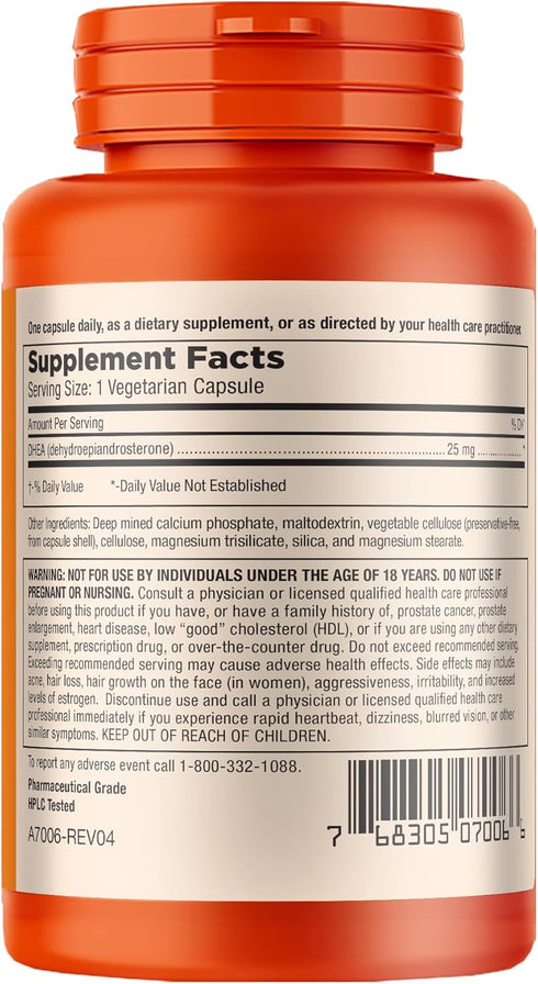Mt. Angel Vitamins - Pure DHEA 25mg - DHEA Supplement for Men + Women - Supplement to Help Support Healthy Aging, Muscle Integrity, Energy + Hormo...
