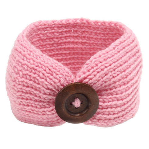 QandSweet Baby Turban Head Wrap Headbands Girl Knitting Button Hairbands...