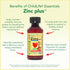 CHILDLIFE ESSENTIALS Liquid Zinc Plus for Kids & Toddler - Liquid Supplement Drops, Zinc Gluconate & Copper for Immune Support - Mango Strawberry,...