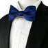 S&W SHLAX&WING Ties for Men Silk Neckties Extra Long Cobalt Blue Plaid Matching Bow-tie with Pocket Square...