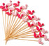PuTwo Cocktail Picks Handmade Bamboo Toothpicks 100ct 4.7" in Flamingo Decor...