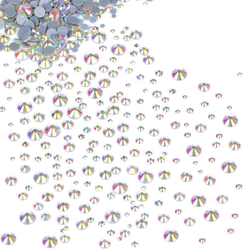 Massive Beads 6500pcs+ Flatback Glass Hotfix Iron On Rhinestones Crystal for DIY Making with 1 Tweezer & 1 Picking Pen for Shoes, Clothes, Face Ar...