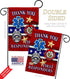 First Responders Garden Flag - 2pcs Pack EMT Paramedic EMS Nurse Emergency Medical Technician Supoort Official - House Decoration Banner Small Yar...
