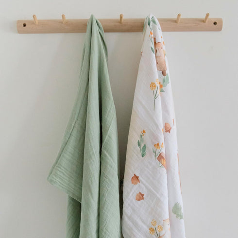 Fern & Avery Baby Swaddle Blankets - Receiving Blanket for Boys & Girls - Lightweight Breathable Organic Cotton - Gender Neutral Swaddle Blankets ...