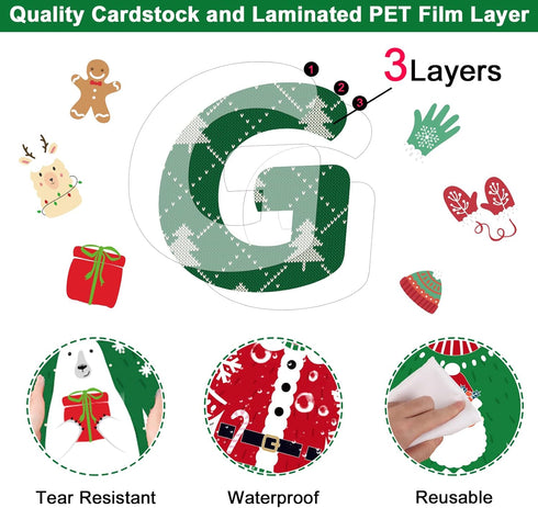 Christmas Cutouts Xmas Ugly Sweater Classroom Bulletin Board Decorations Merry Christmas Party Supplies for Toddler Kids Students Classroom Decors...