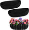 2PCS 24 Inch Window Box Liner Fabric Planter Basket Liner Trough Planter Insert Liner Black Hanging Flower Basket Liners Non-Woven Felt Plant Line...