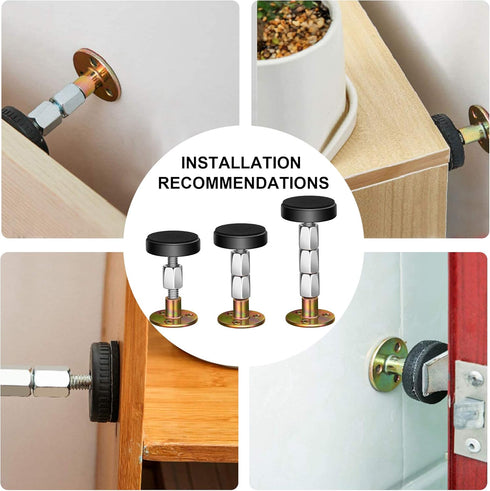 Adjustable Threaded Headboard Stoppers Fixer,Bed Frame Anti-Shake Tool,Bedside Antishake Telescopic Support Stabilizer for Room Wall, Beds, Cabine...