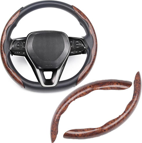 Steering Wheel Cover, Wood Grain Steering Wheel Cover, Car Wheel Cover for Men/Women, Universal Fit for 99% Car Steering Wheel,Steering Wheel Acce...