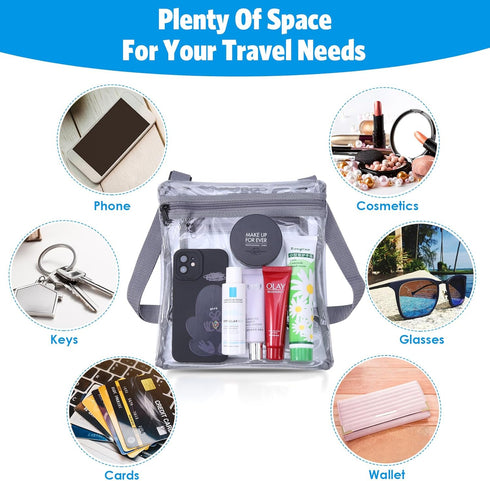 AMIR Clear Bag Stadium Approved - TPU Clear Purse for Women, Clear Crossbody Bag for Concerts, Festivals and Sports Events...