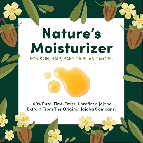HobaCare Organic Jojoba Baby Oil with Pump – 100% Pure Natural Unrefined Unscented Cold Pressed Jojoba Oil for Baby Hair, Infant Skin, Body Care (...