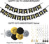 50th Wedding Anniversary Decorations Kit - Gold Glitter Happy 50th Banner / Sparkling 50 Hanging Swirls / Poms...