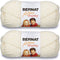 2-Pack - Bernat Softee Chunky Yarn, Natural, Single Ball...