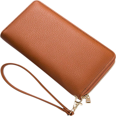 Women Wristlet Wallet with Cell Phone Holder Zip Around Handbag …...