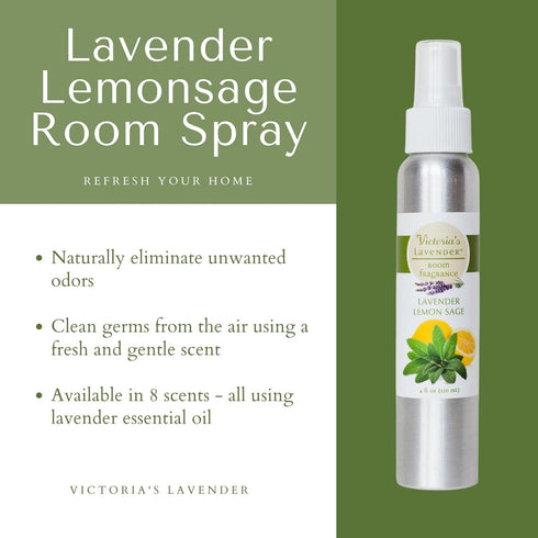 Victoria's Lavender Room Spray, All-Natural Home Atmosphere Spray, Essential Oil Concentrated Room Spray Air Freshener, Bathroom Odor Eliminator, ...