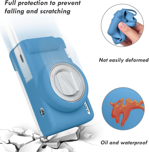 Rieibi ZV-1F Case, Soft Silicone Protective Case for Sony ZV1F/ZV-1M2/ZV-1 Mark II Vlog Camera, Lightweight ZV1F Case - Blue...