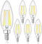 winshine E12 Candelabra LED Bulbs Dimmable 4000K Daylight 60W Equivalent,Type B Light Bulb for Chandelier, C35 Ceiling Fan Light Bulb Clear Glass,...