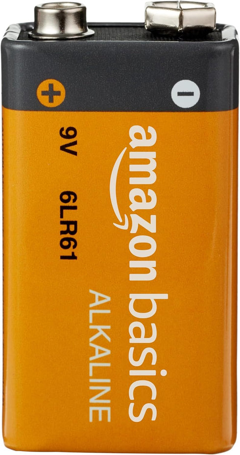 Amazon Basics 4-Pack 9 Volt Alkaline Performance All-Purpose Batteries, 5-Year Shelf Life, Packaging May Vary...