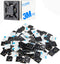 XHF 200 PCS 1/2" Black Self Adhesive Cable Zip Tie Mounts Wire Cable Clips Holders Management Anchors Organizer Holders Squares(HS-100)...