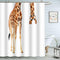 Moslion Giraffe Bathroom Shower Curtain Wild Animal Watercolor Giraffe Brow White Feather Shower Curtains Home Decorative Waterproof Polyester Fab...