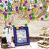 Decor365 Gold Purple Green Mardi Gras Decorations Glitter Dot Mardi Gras Garland Decor Circle Streamers Fat Tuesday Banner Carnival Themed Backdro...