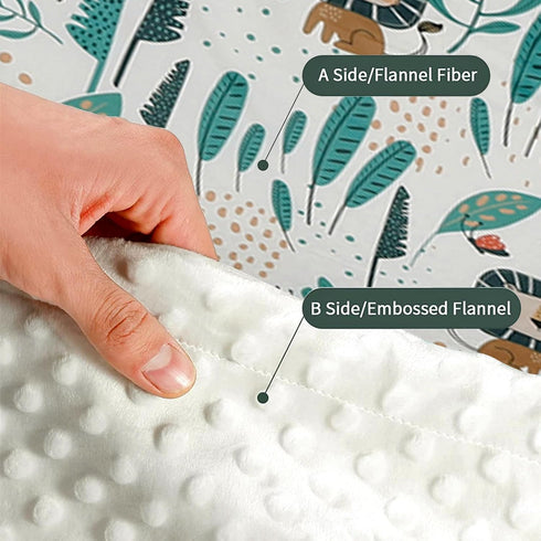 insular Baby Blanket for Boys Girls Soft Plush Minky with Dotted Backing, Double Layer Receiving Blanket for Stroller Crib Newborn Toddler Bed Bla...