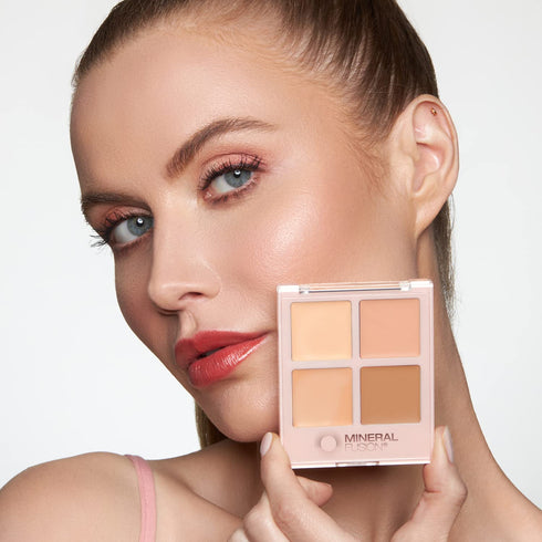 Mineral Fusion Concealer Palette Quad, Light to Neutral, Indulgence, Set of 4 Shades...