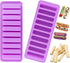 Long Strips Silicone Mold Finger Shaped Cookie Molds 2 PCS-10 Cavity Chocolate Rectangular Cereal Bar Molds Ice Cube Tray Jelly Cake Candy Baking ...