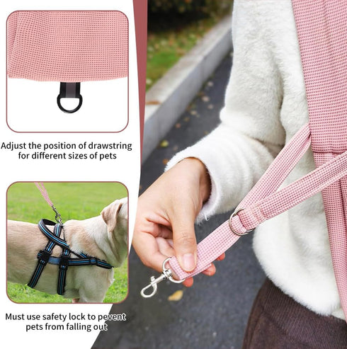 Pet Dog Sling Carrier - Travel Safe Bag for Small Puppies and Kittens up to 15 lbs, Comfortable Backpack for Outdoor Adventures and Subway Travel...