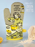 Blue Q Oven Mitt, Droppin' a New Recipe on Your Ass, Super-Insulated Quilting, Natural-Fitting Shape, 100% Cotton...