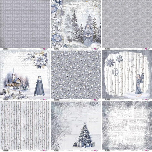 Papers For You - Mini Scrapbooking and Craft Paper Kit | "Snow On The Forest" Collection | Includes 24 Double Sided Papers with Different Designs ...