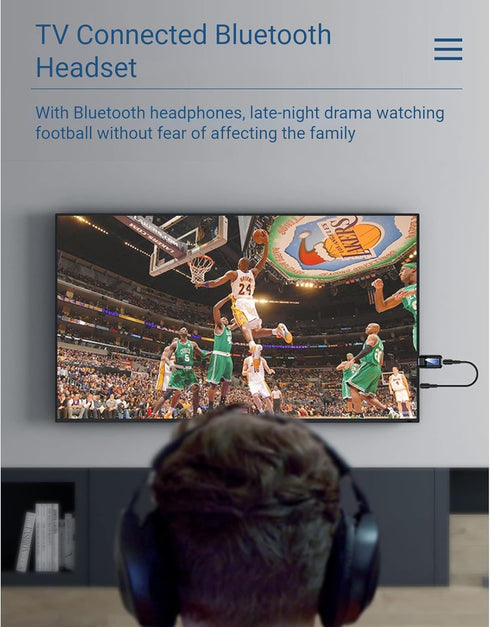 Bluetooth 5.0 Transmitter Receiver, 2 in 1 USB Portable Audio Adapter with LCD Display, 3.5MM Visualization Bluetooth AUX Adapter Dongle for PC Ca...