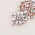 Rose Gold Rhinestone Applique XINFANGXIU Crystal Beaded Patch for Bridal Wedding Dress Sash Belt...