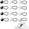 OSOPOLA 12 Pcs Collar Extenders - 3 Styles Neck Extender Elastic Button for Expanding Length for Men Women Dress Shirts (Black, White, Silver) HE1...