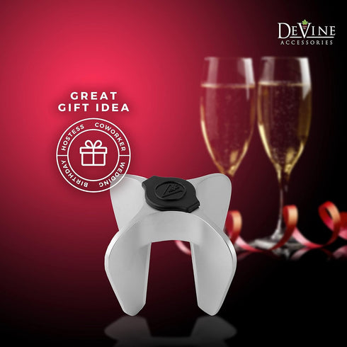 DeVine - Champagne Bottle Opener - Sparkling Wine Cork Remover – Easy Ergonomic Twist Design - Solid and Durable Stainless Steel Construction – by...