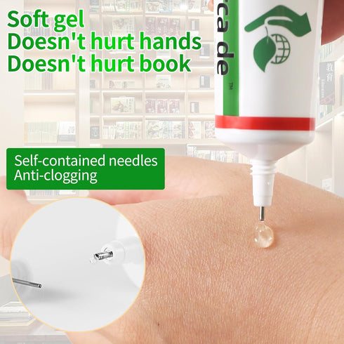 Book Glue, Adhesive Clear Color, Soft, Strong, Waterproof, Glue for Book Repair and Bonding, envelopes?Postcards?Paper Craft ?Greeting Cards, Invi...