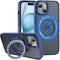 360°Rotatable Ring Magnetic Stand Case for iPhone 15 Plus Compatible with MagSafe, Military Shockproof Protective Matte Phone Cover Case Built-in ...