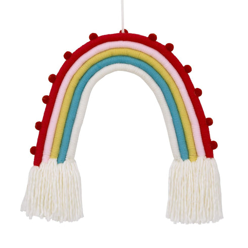 NoJo Little Love Rainbow Tapestry Red, Pink, Yellow, Blue and White Yarn Wall Décor...