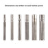 Spurtar 6PCS Leather Hole Punch 1/8'' - 5/16'' Heavy Duty Round Hollow Punch Set High Carbon Steel Leather Punch Tool for Watch Cloth Belt Gaskets...