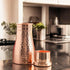 Indian Art Villa Pure Copper Bedroom Water Bottle With Inbuilt Glass & Hammered Shine Design, Drinkware, Storage Purpose, Volume-32 Oz...