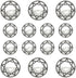 14 Pieces Silver Metal Blazer Button Set, 18mm 23mm Shank Buttons for Sewing Blazers Suits Coats...