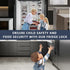 19.7" Secure Black Refrigerator Lock with Keys Childproof Cable Lock for French Door Fridge & Kitchen Cabinet 1-Pack...