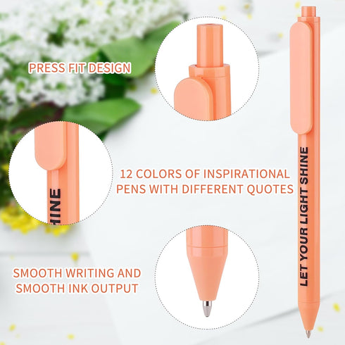 WY WENYUAN Funny Pens, Pastel Ballpoint Pens Bulk, Fine Point Smooth Writing, Cute Best Gift Pens, Black Ink 1.0 mm Journaling Pens Office Supplie...